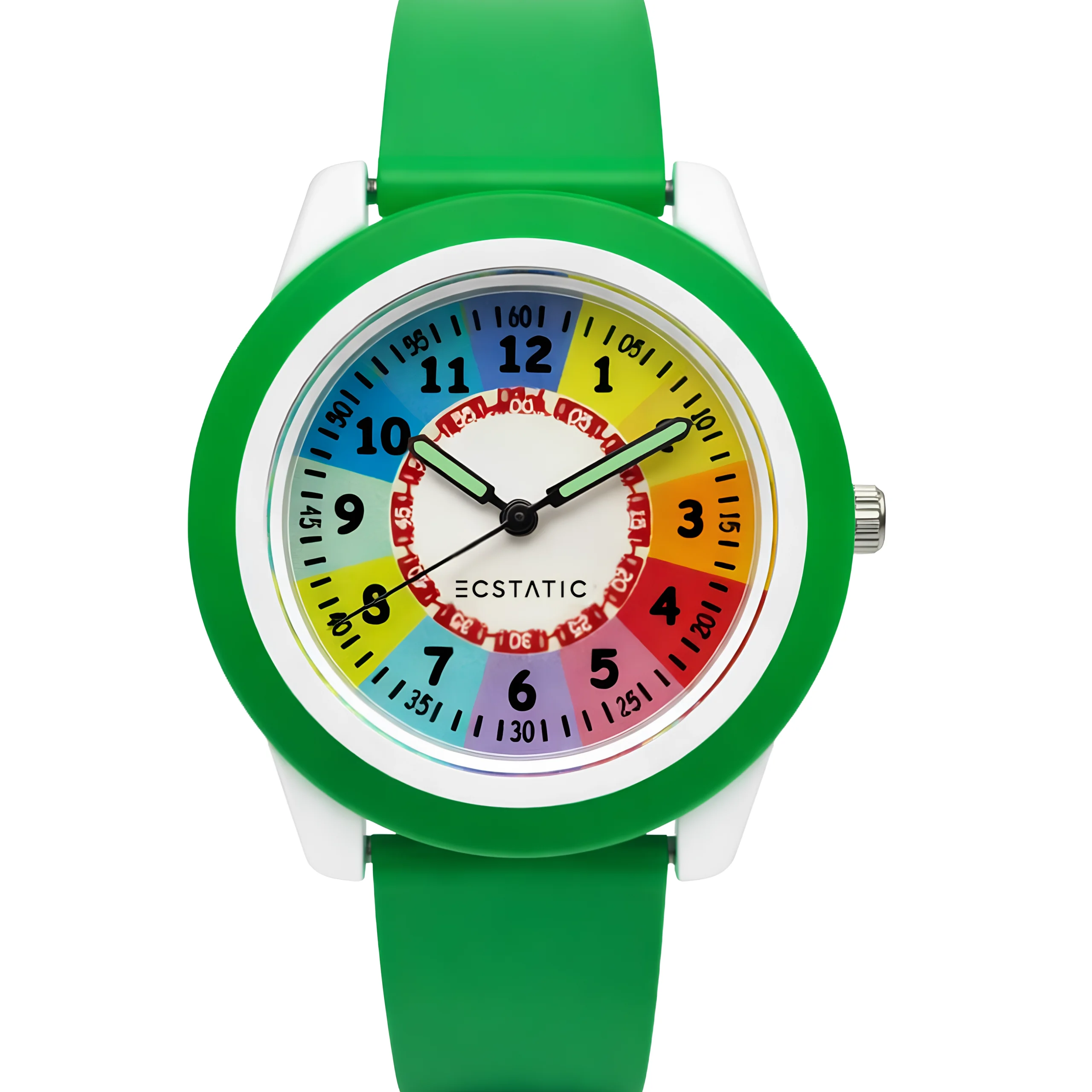 0002 ECSTATIC – Fibre Case, Fibre Strap, Round Learning Dial, Kids Watch