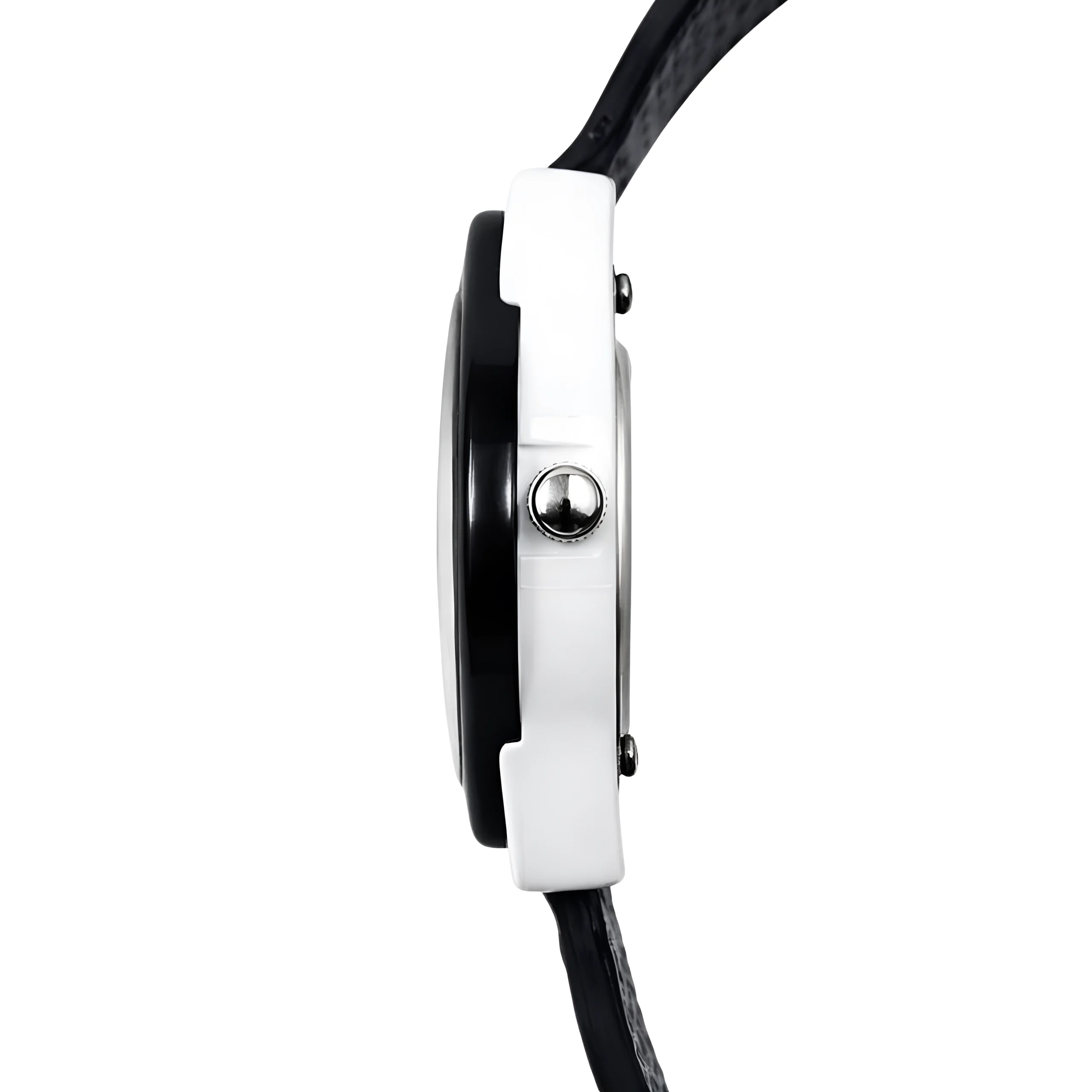 ECSTATIC – Diamond Design, Fibre Case, Leather Strap, White Dial, Kids Watch