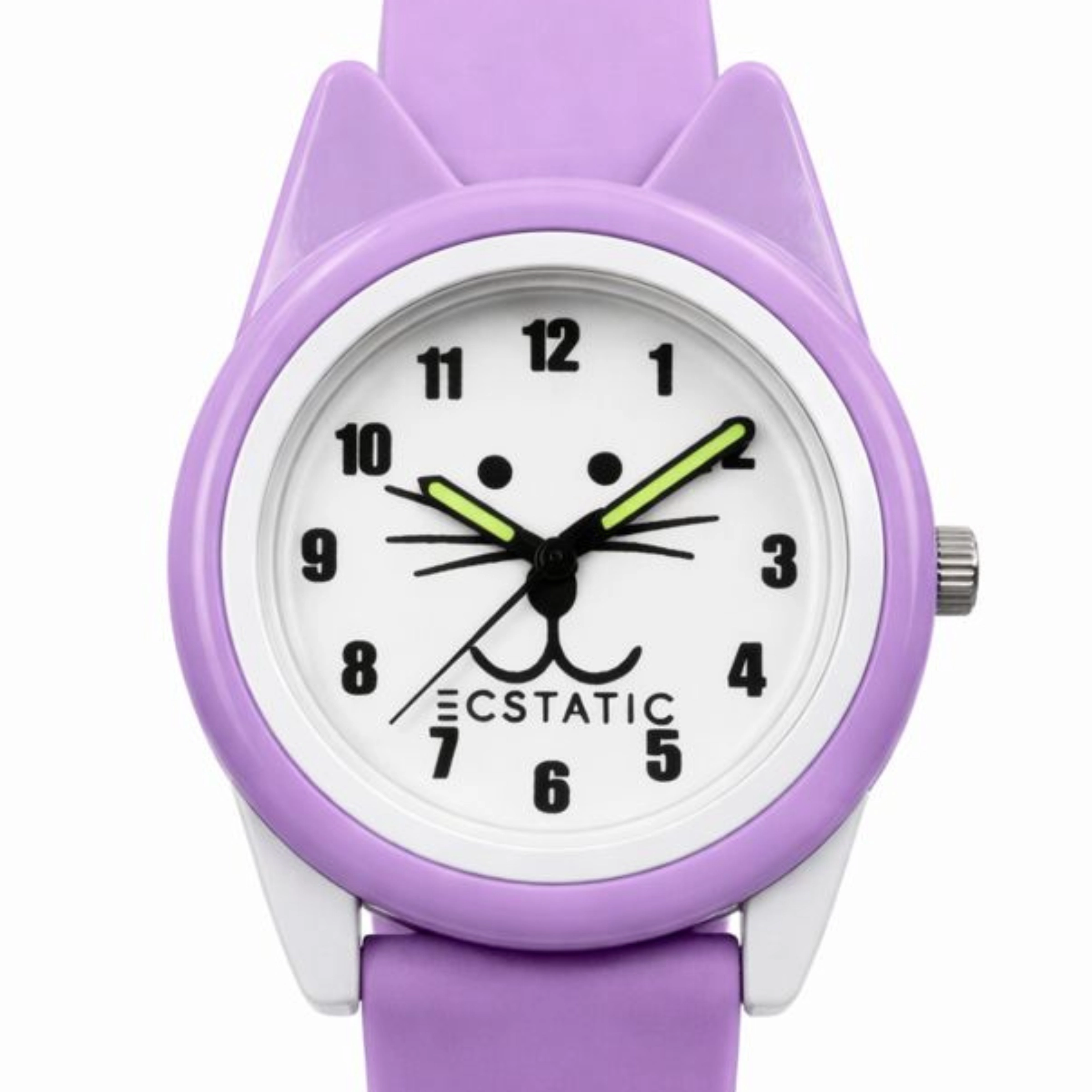 ECSTATIC – Cat Design, Fibre Case, Fibre Strap, White Dial, Kids Watch