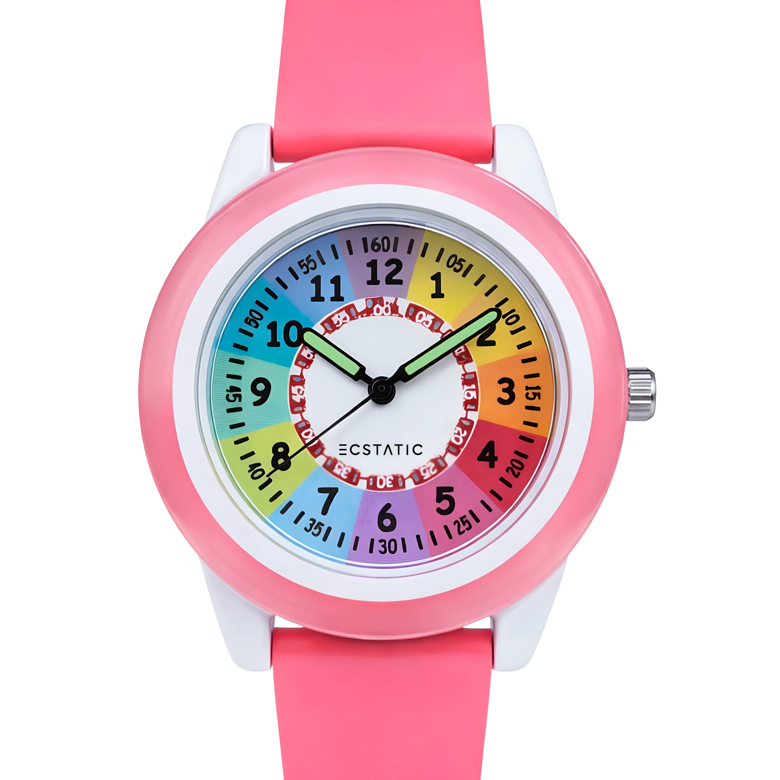ECSTATIC – Fibre Case, Fibre Strap, Round Learning Dial, Kids Watch