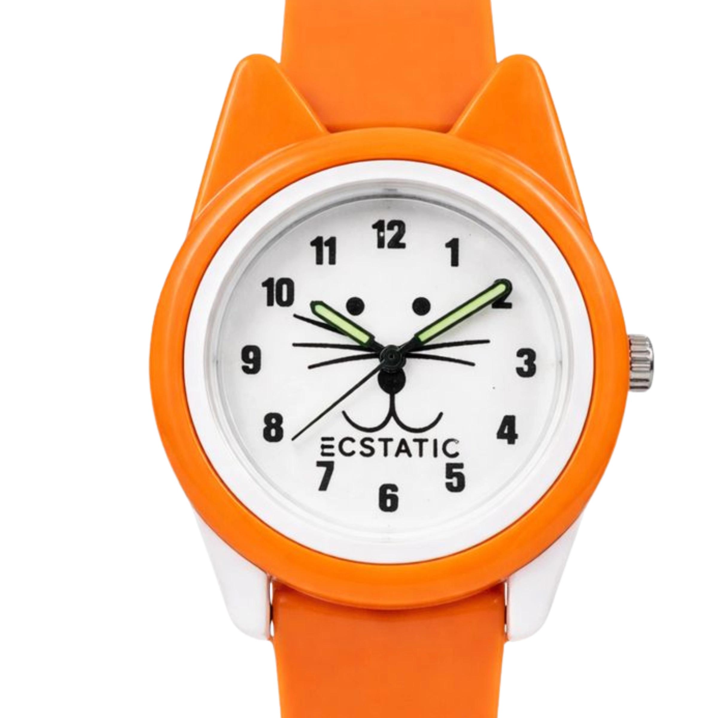 ECSTATIC – Cat Design, Fibre Case, Fibre Strap, White Dial, Kid Watch