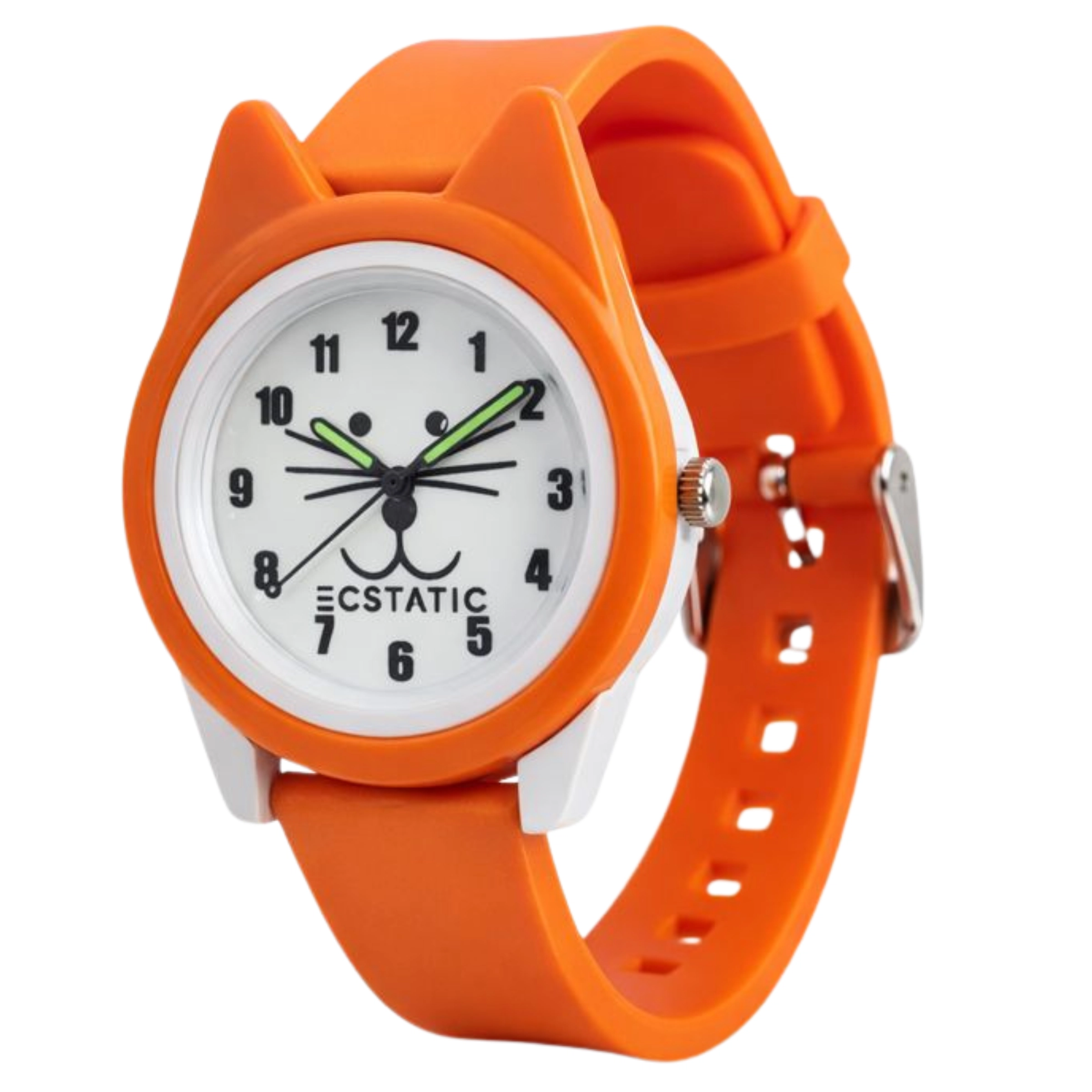 ECSTATIC – Cat Design, Fibre Case, Fibre Strap, White Dial, Kid Watch