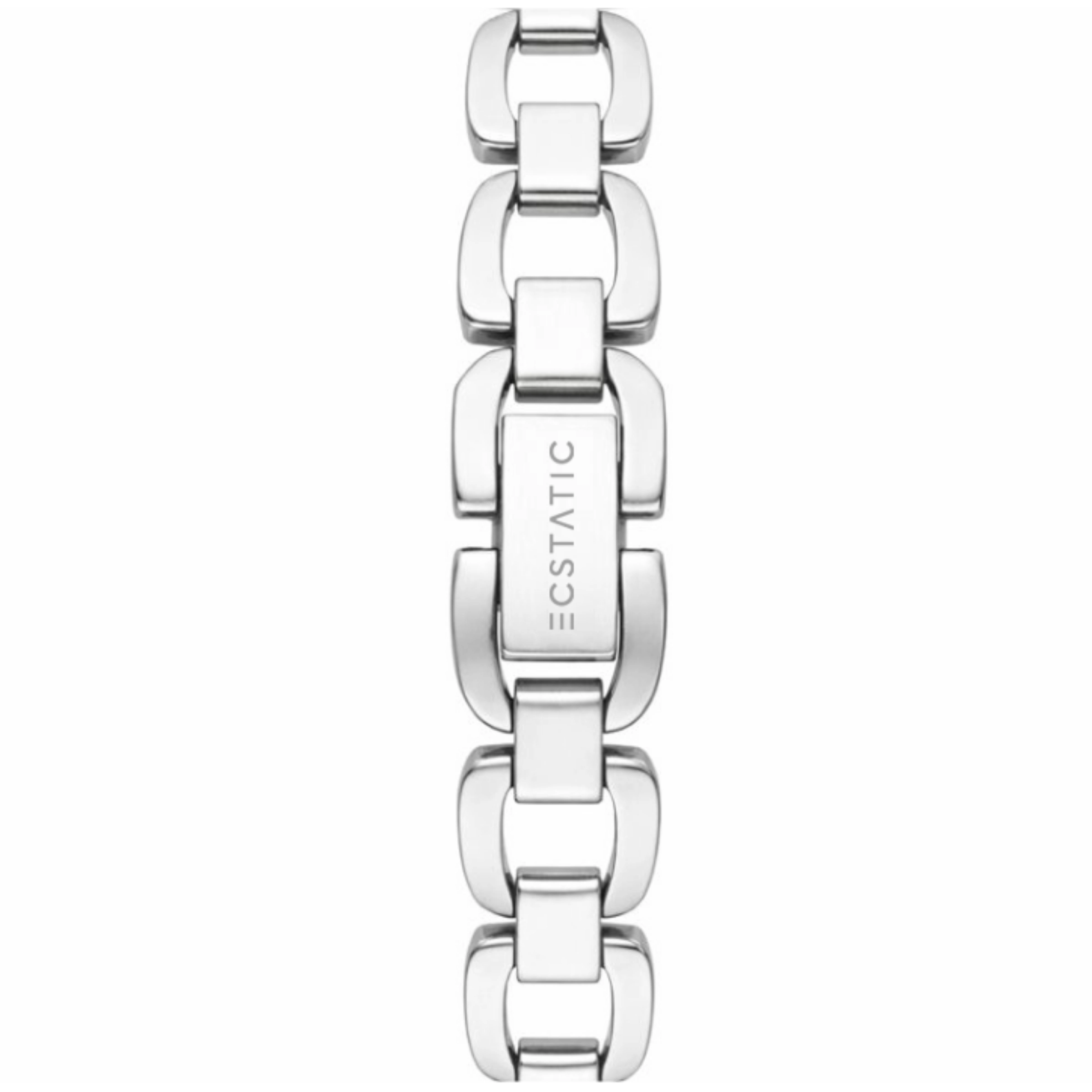 ECSTATIC - Steel look, Metal case, metal band, Pink dial, Women's watch