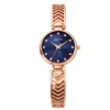 ECSTATIC - Rose gold plated, Metal case, metal band , Blue dial, Women's watch