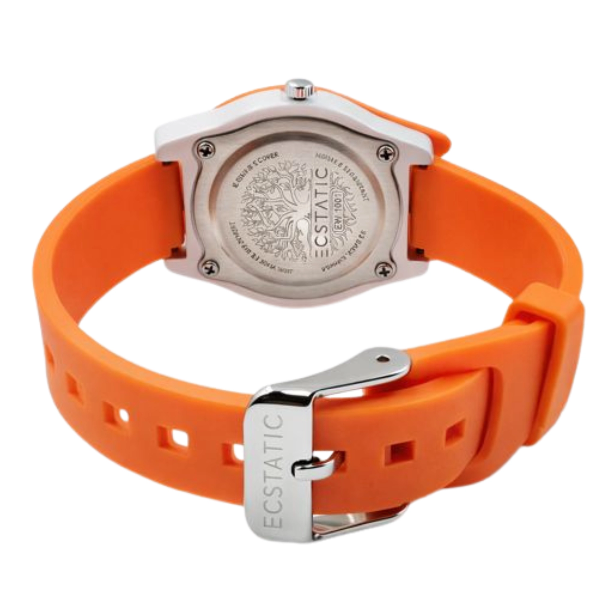 ECSTATIC – Cat Design, Fibre Case, Fibre Strap, White Dial, Kid Watch