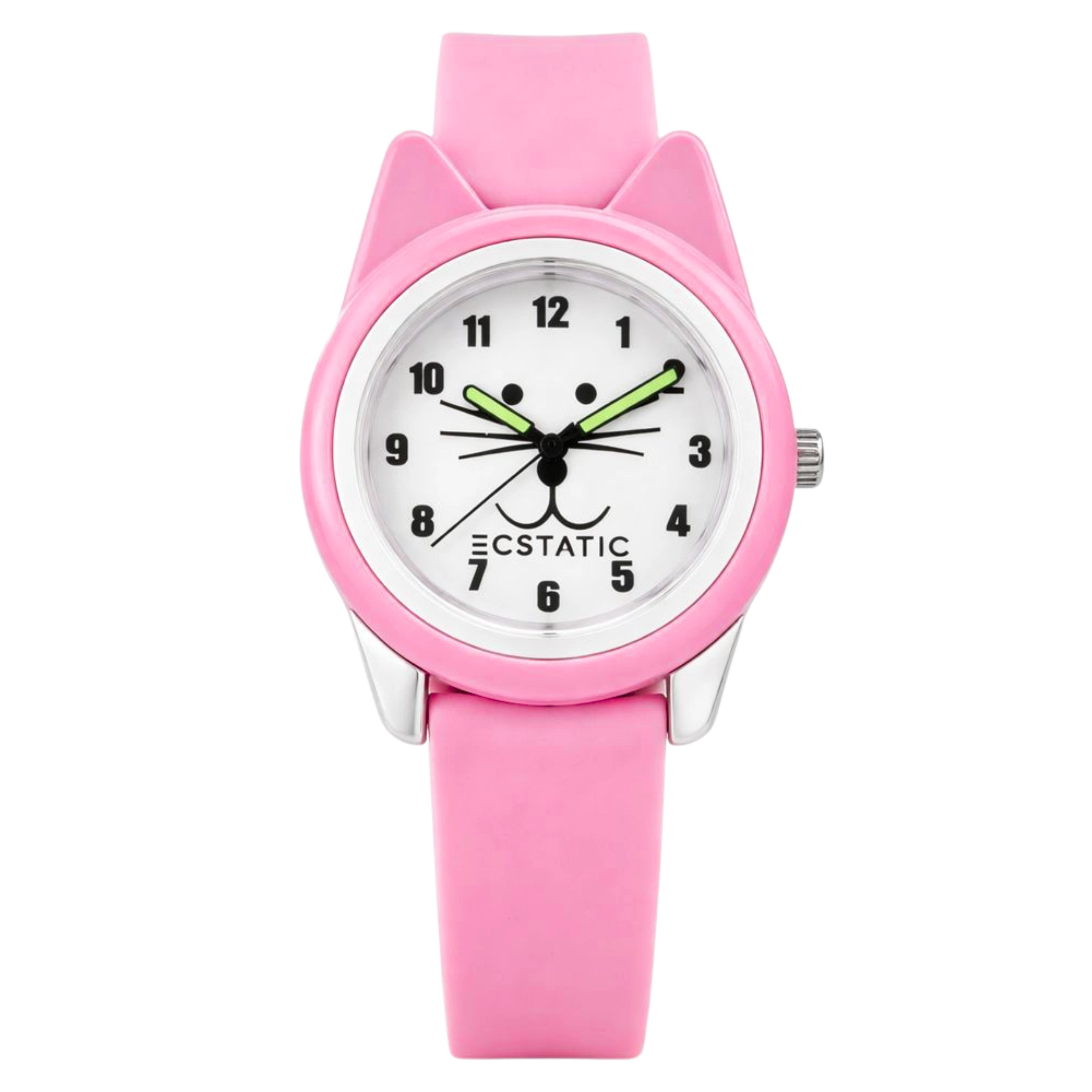 ECSTATIC – Cat Design, Fibre Case, Fibre Strap, White Dial, Kids Watch