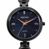 ECSTATIC - Black colour, Metal case, metal band ,  Blue dial, Women's watch