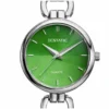 ECSTATIC - Steel look, Metal case, metal band ,  Green dial, Women's watch