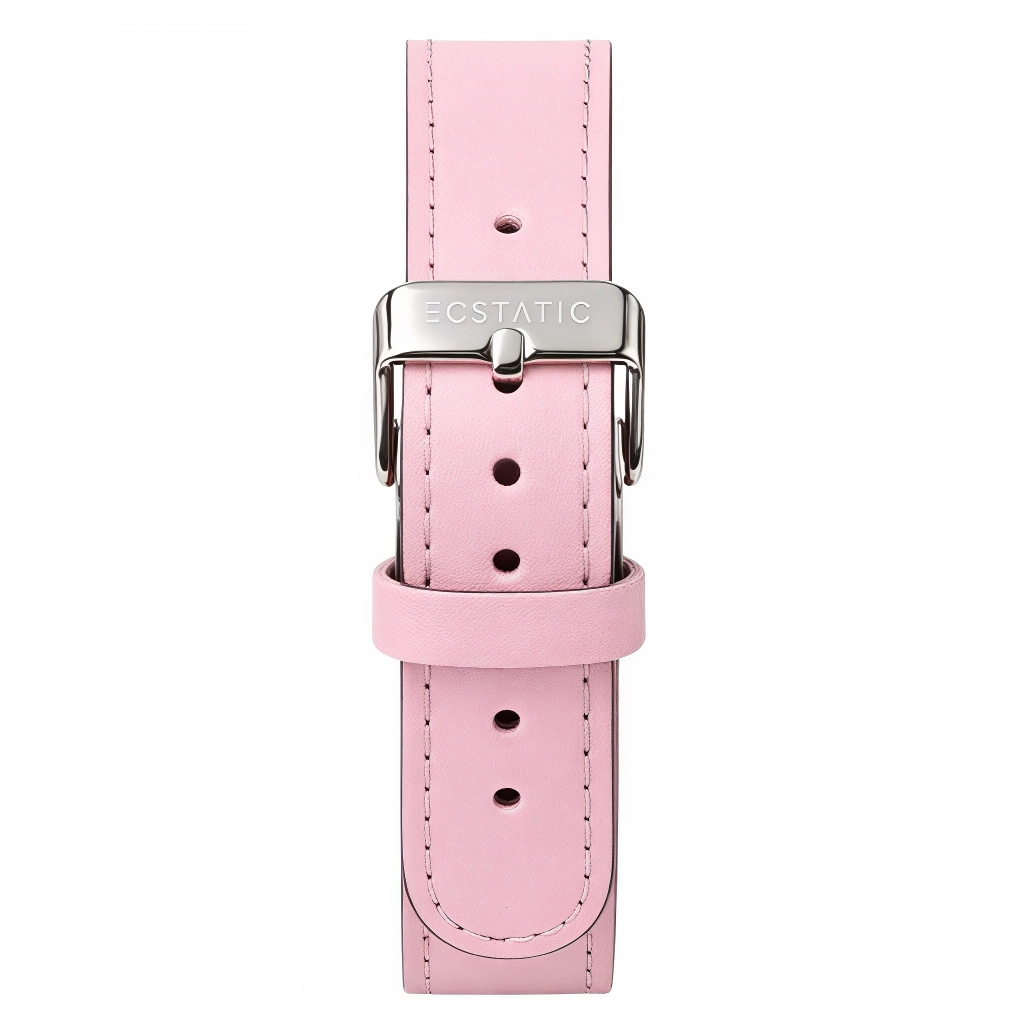 ECSTATIC – Diamond Design, Fibre Case, Leather Strap, White Dial, Kids Watch