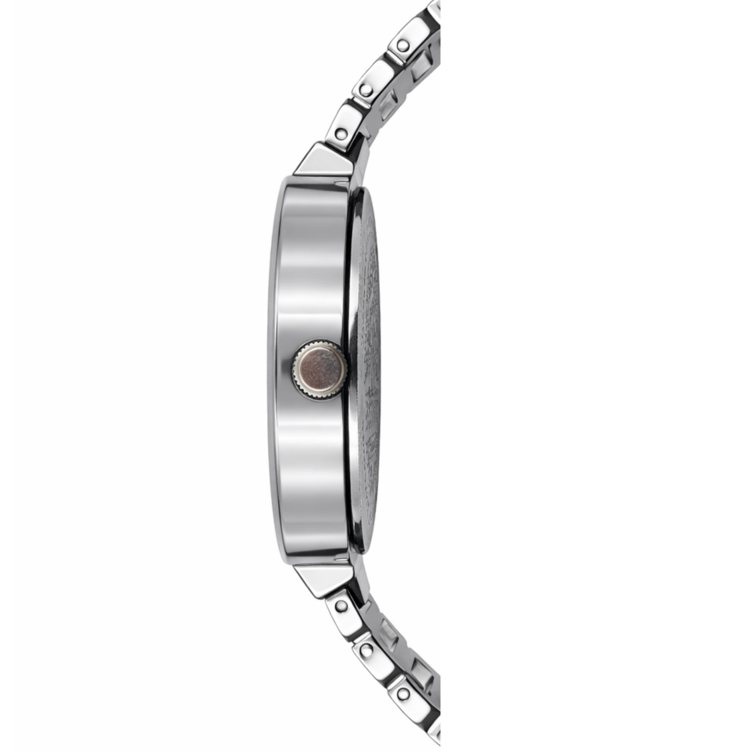 ECSTATIC - Steel look, Metal case, metal band, White dial, Women's watch