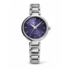 ECSTATIC - Steel look, Metal case, metal band , Blue dial, Women's watch