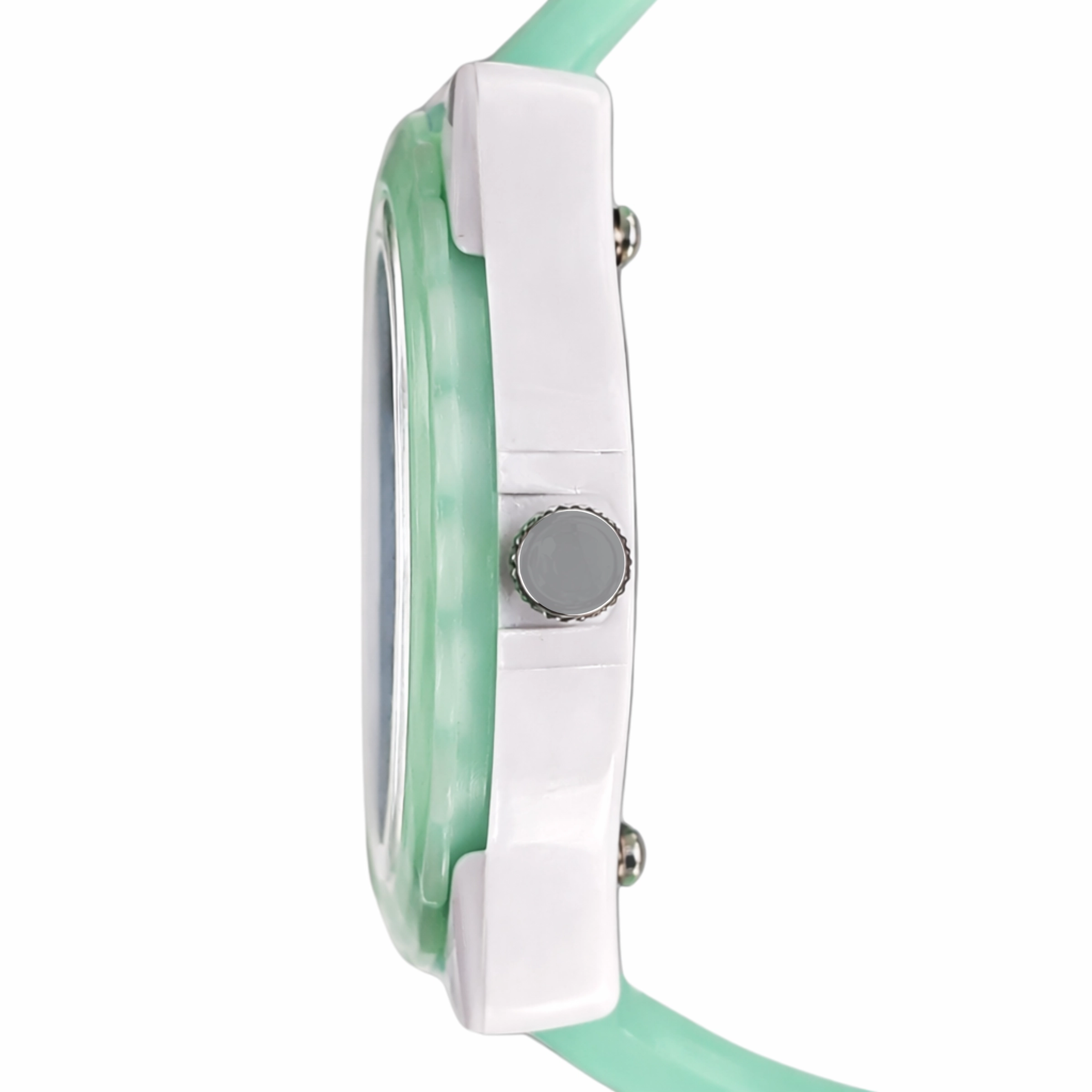 ECSTATIC – Flower Design, Fibre Case, Fibre Strap, White Dial, Kids Watch
