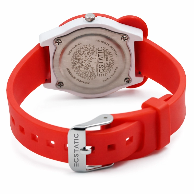 ECSTATIC – Mickey Design, Fibre Case, Fibre Strap, White Dial, Kids Watch