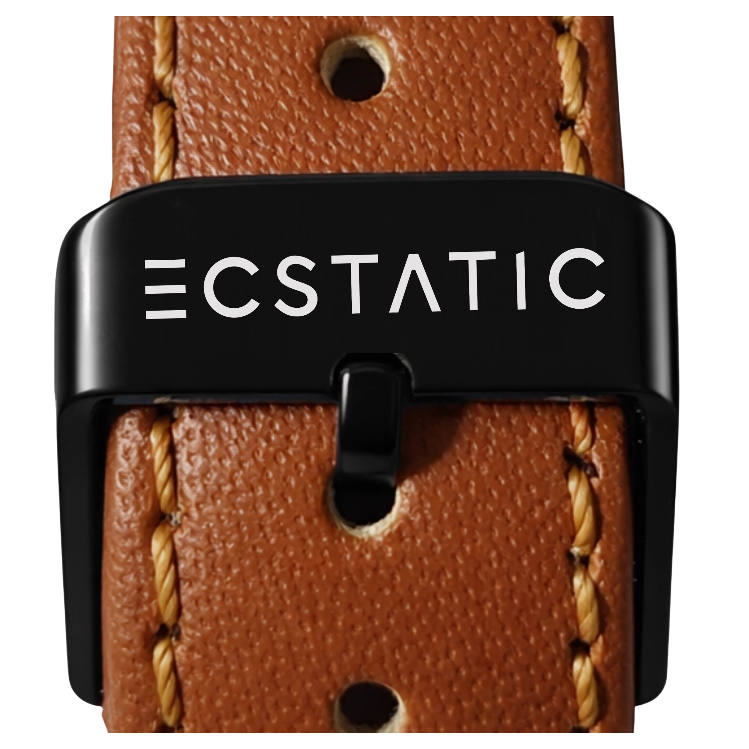 ECSTATIC - Gun plated, Metal case, Genuine Tan leather, Grey dial, Men's watch