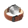 ECSTATIC - Gun plated, Metal case, Genuine Tan leather, Grey dial, Men's watch