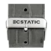 ECSTATIC - Steel look, Metal case, Genuine grey croco pattern strap, Grey dial, Men's watch