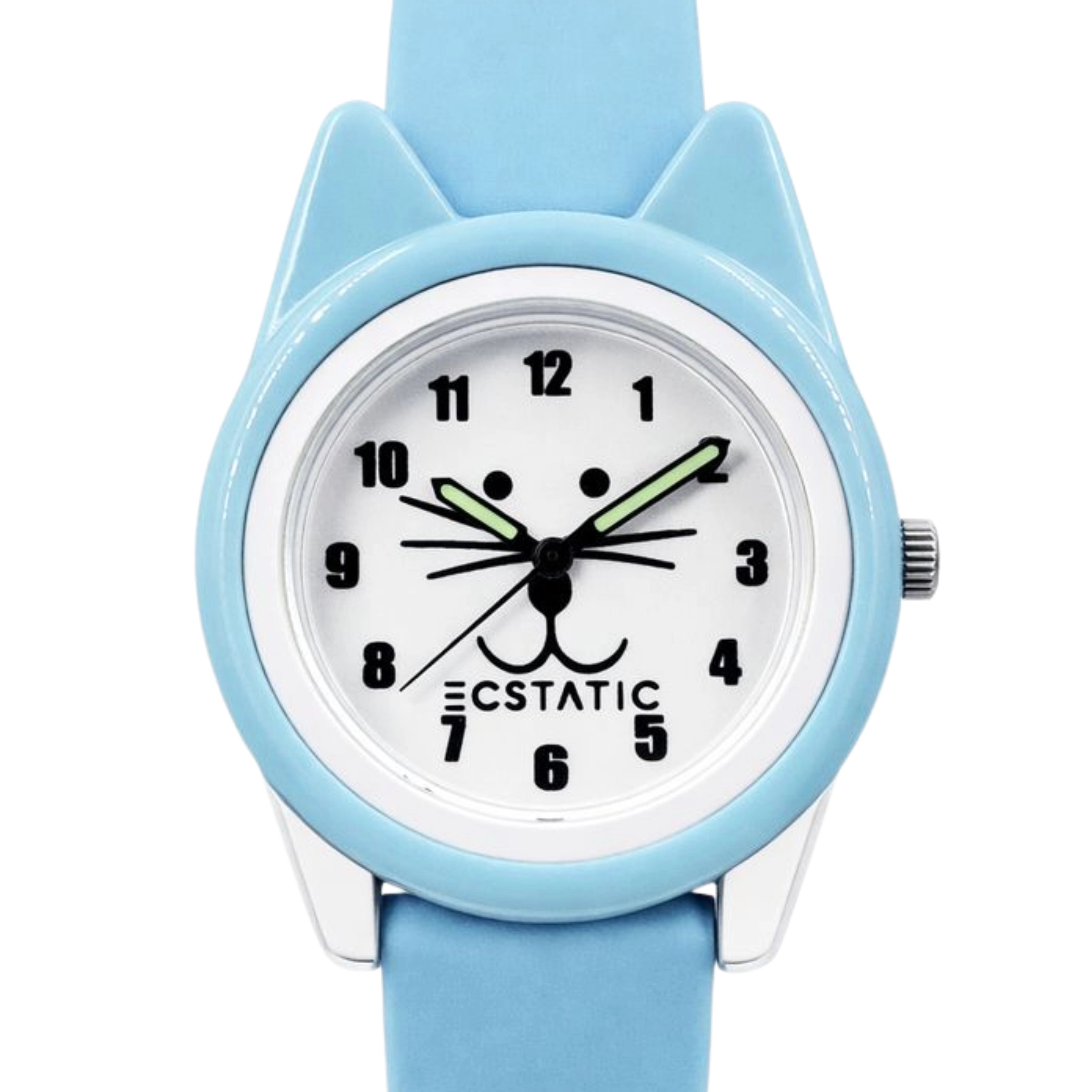 ECSTATIC – Cat Design, Fibre Case, Fibre Strap, White Dial, Kids Watch