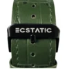 ECSTATIC - Steel look, Metal case, Genuine Green colour leather strap, Green dial, Day & date, Men's watch