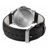 ECSTATIC - Gun plated, Metal case, Genuine black leather strap, Grey dial, Day & date, Men's watch