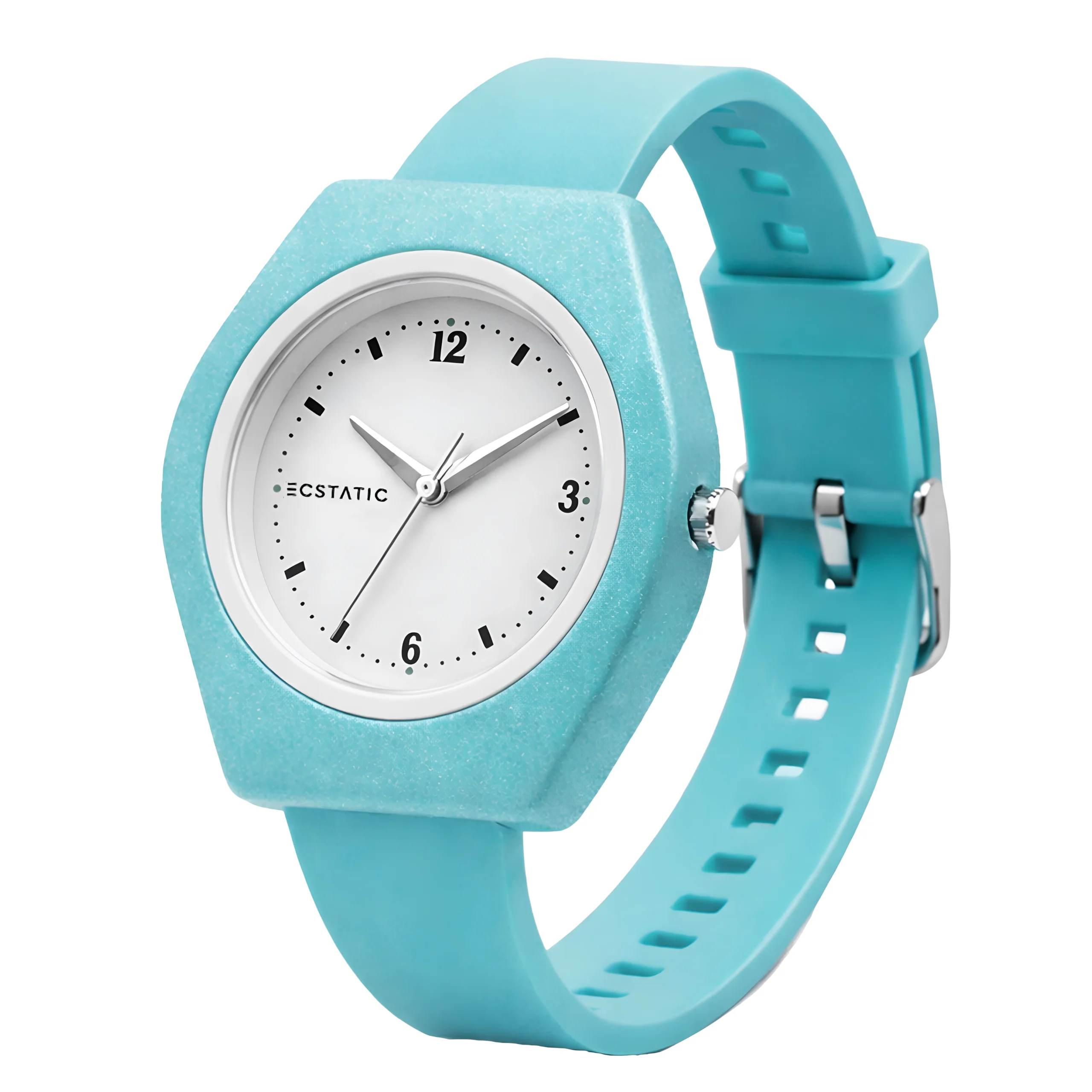 ECSTATIC – Tonneau Design, Fibre Case, Fibre Strap, White Dial, Kids Watch