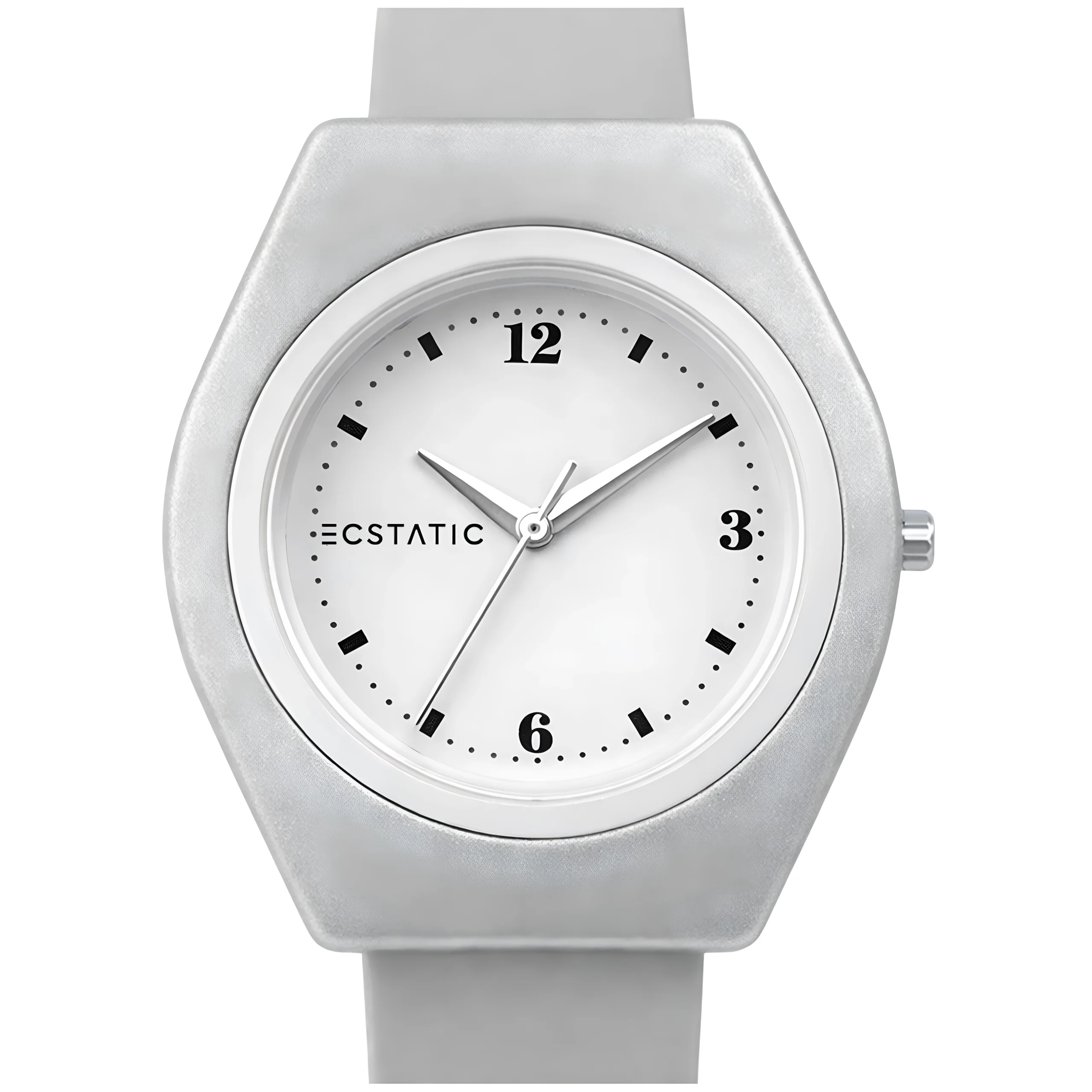 ECSTATIC – Tonneau Design, Fibre Case, Fibre Strap, White Dial, Kids Watch