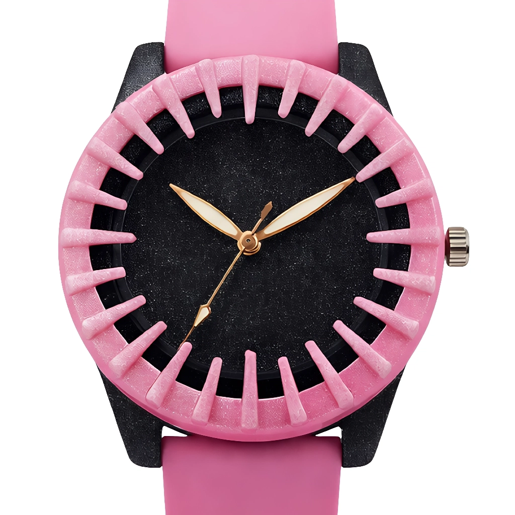 ECSTATIC-Bar Design, Fibre Case, Fibre Strap, Black Dial, Kids Watch