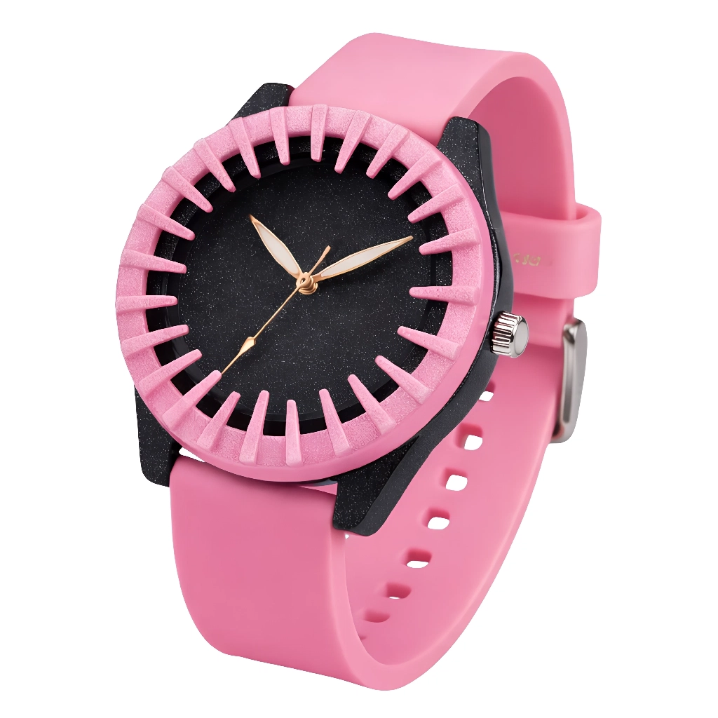 ECSTATIC-Bar Design, Fibre Case, Fibre Strap, Black Dial, Kids Watch