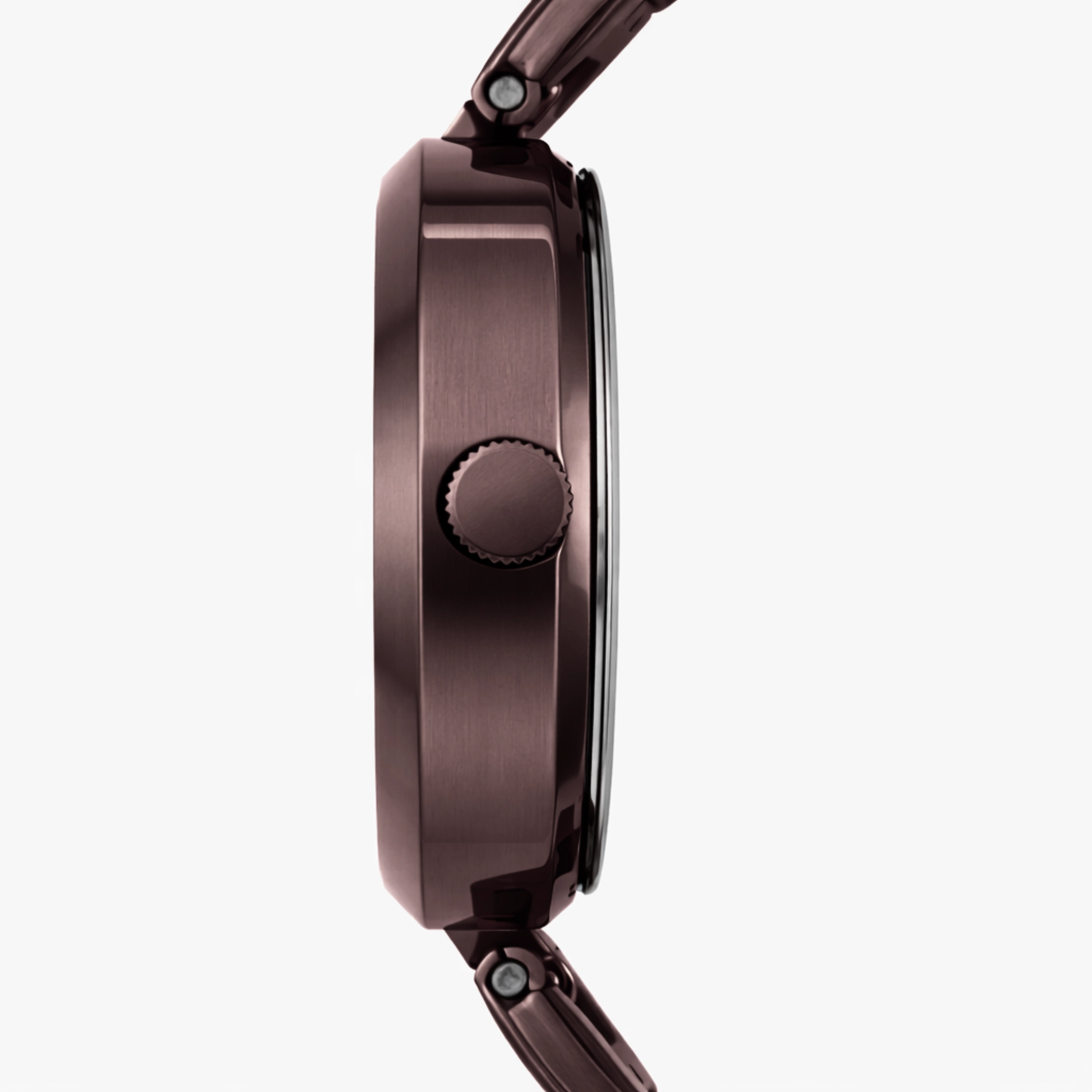 ECSTATIC – Dark Gun Colour, Metal Case, Metal Band, Golden Dial, Women’s Watch