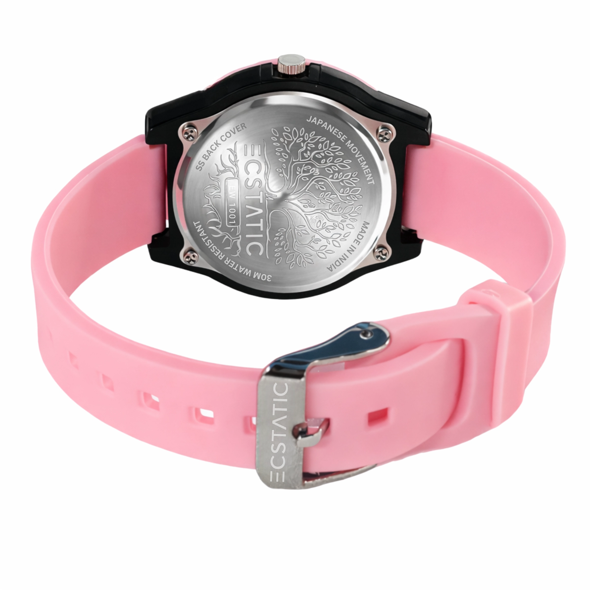 ECSTATIC – Aadhavan Design, Fibre Case, Fibre Strap, White Dial, Kids Watch