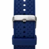 ECSTATIC – Quartz Analog Square Fibre blue Case, Silicon Strap, Men's Watch
