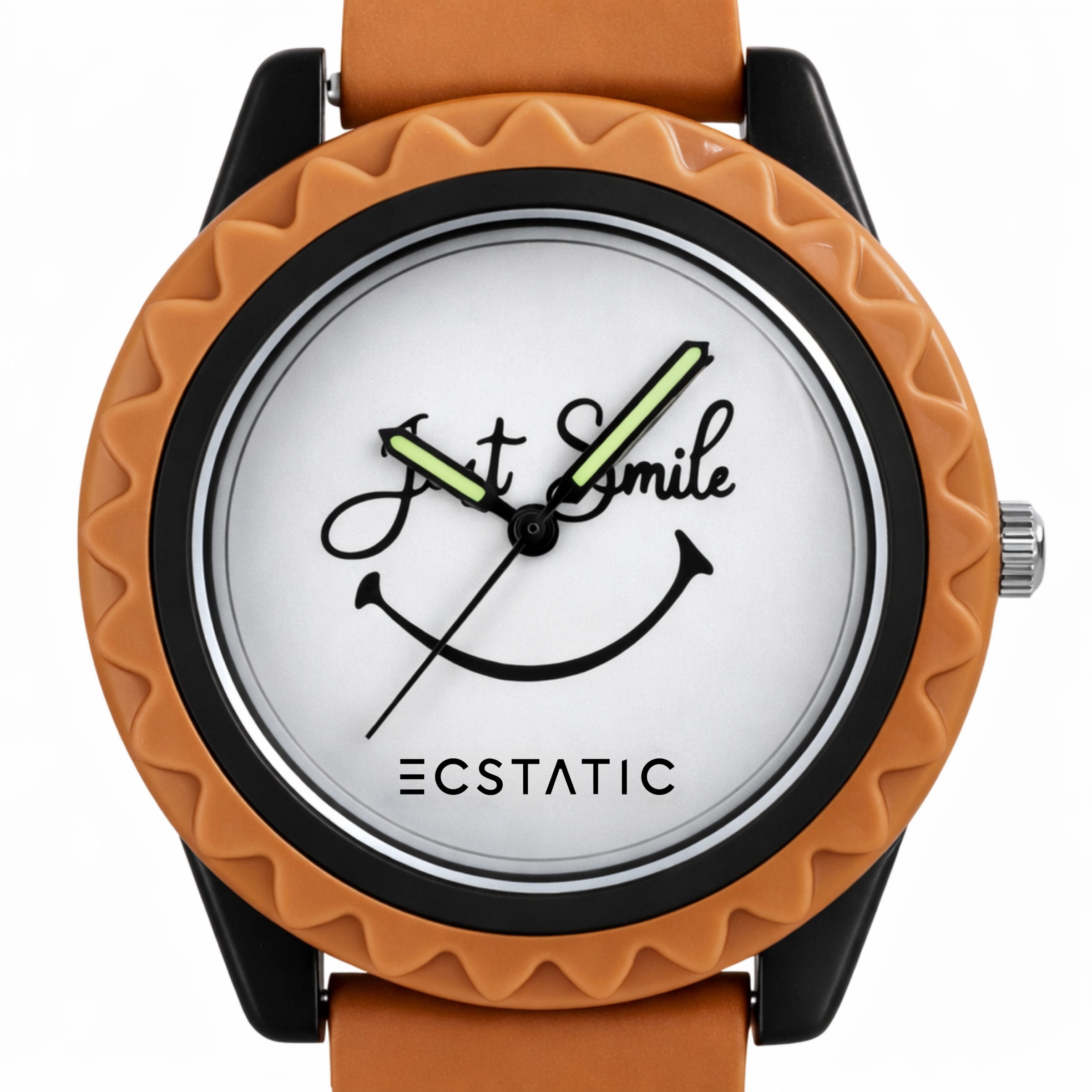 ECSTATIC – Aadhavan Design, Fibre Case, Fibre Strap, White Dial, Kids Watch