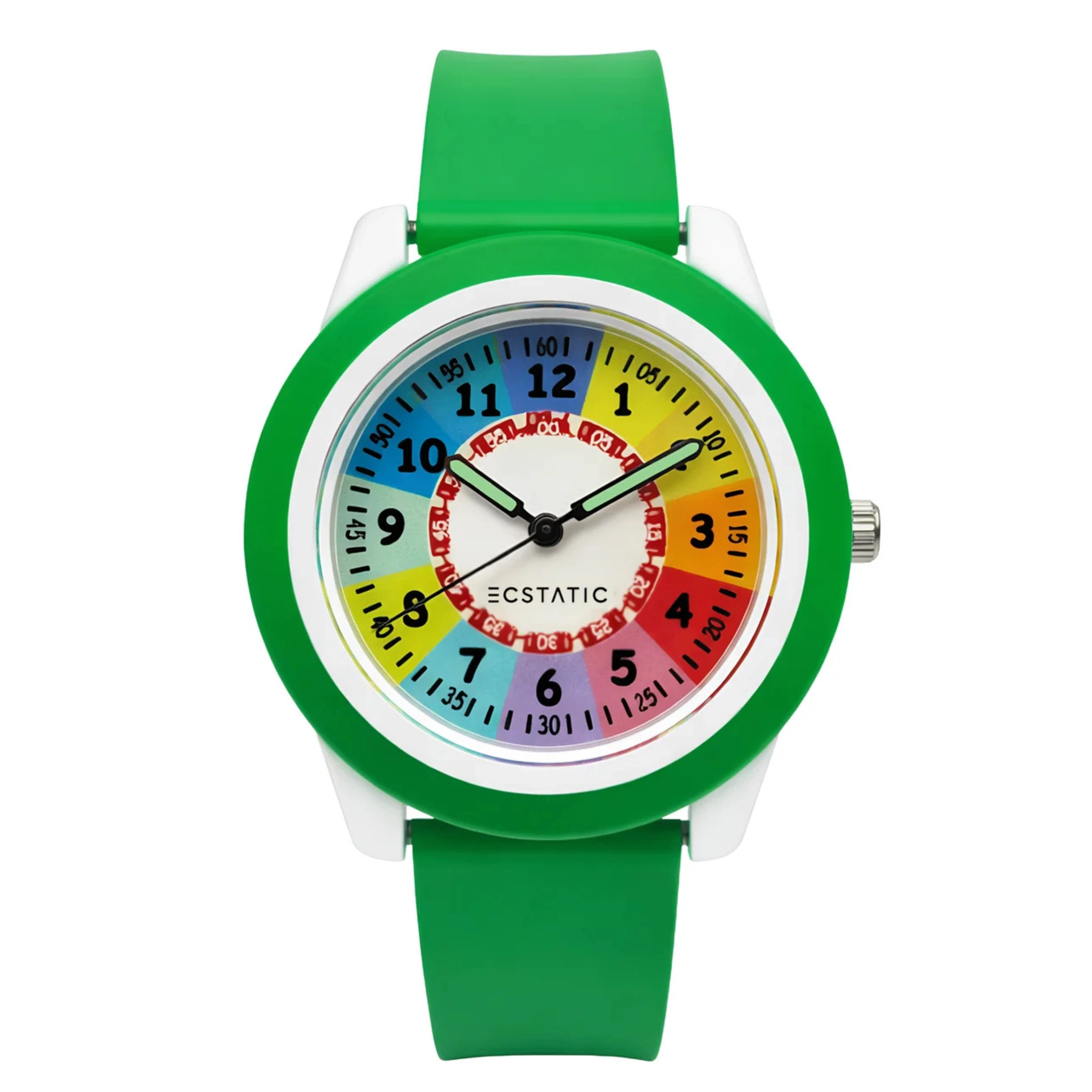 2 ECSTATIC – Fibre Case, Fibre Strap, Round Learning Dial, Kids Watch