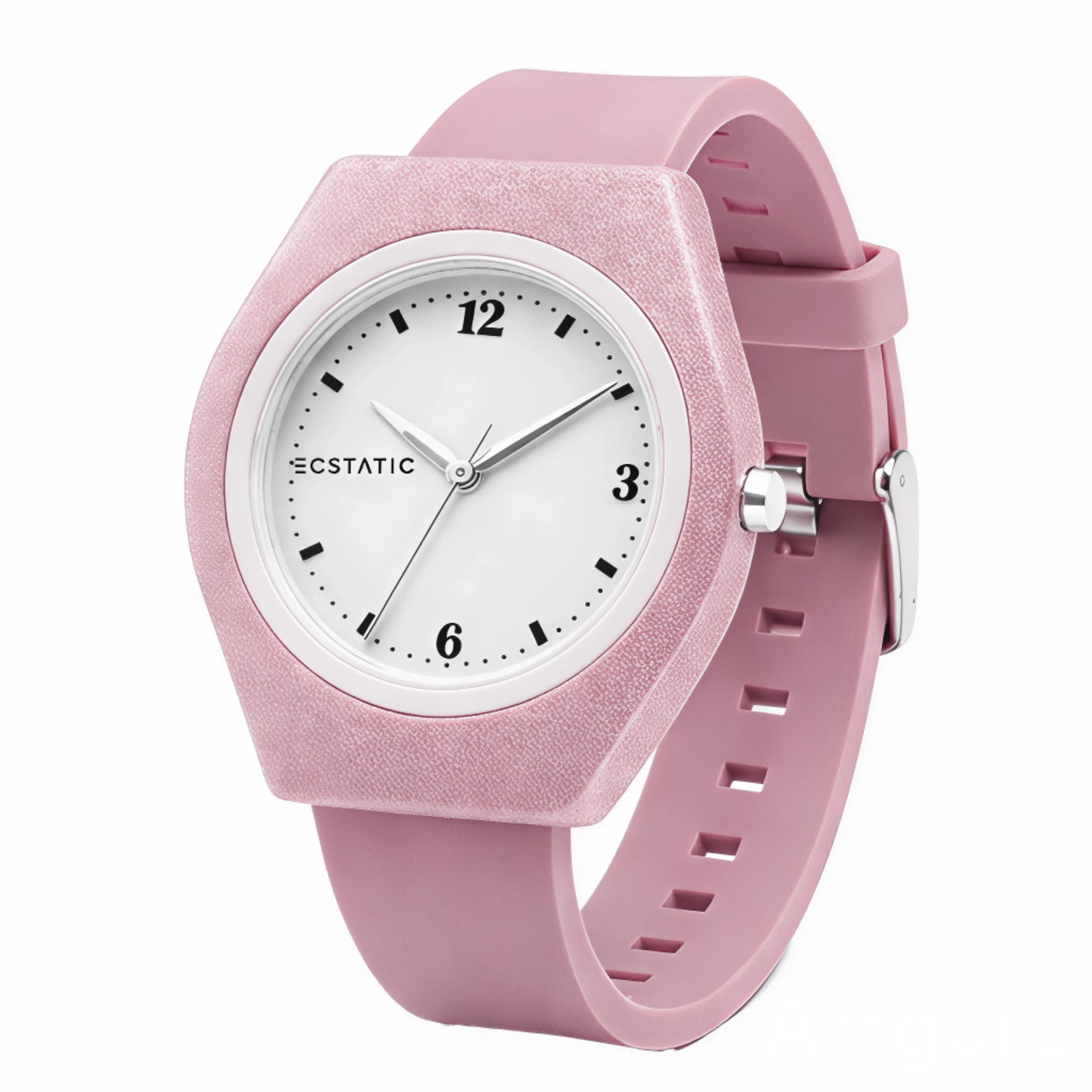 ECSTATIC – Tonneau Design, Fibre Case, Fibre Strap, White Dial, Kids Watch