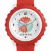 ECSTATIC – Flower Design, Fibre Case, Fibre Strap, White Dial, Kids Watch