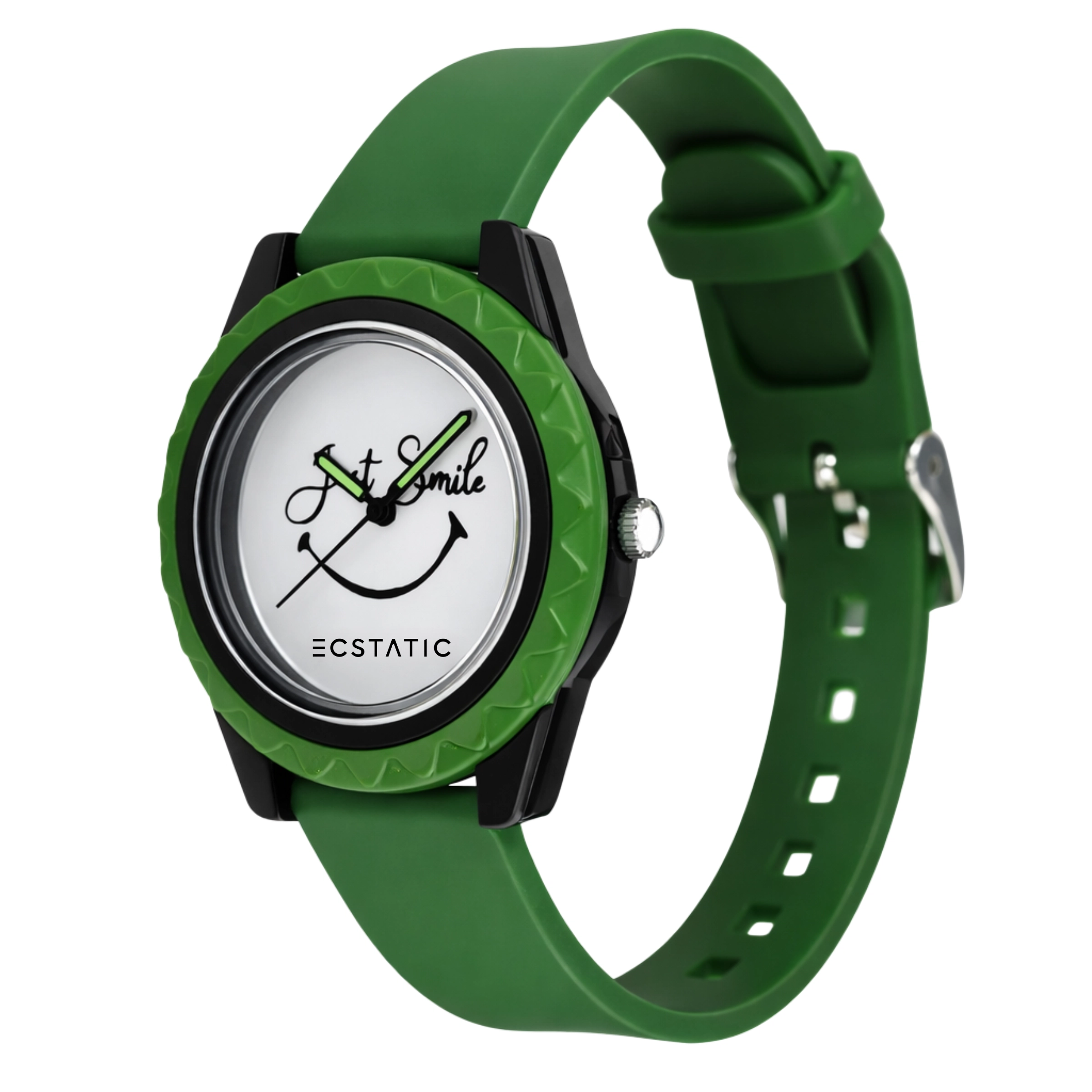 ECSTATIC – Aadhavan Design, Fibre Case, Fibre Strap, White Dial, Kids Watch