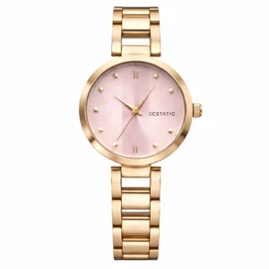 ECSTATIC – Rosegold Plated, Metal Case, Metal Band, Rosegold Dial, Women’s Watch
