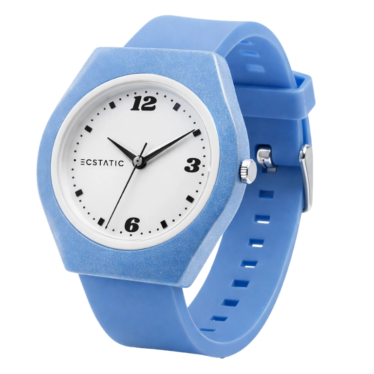 ECSTATIC – Tonneau Design, Fibre Case, Fibre Strap, White Dial, Kids Watch