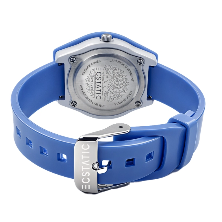 ECSTATIC – Tonneau Design, Fibre Case, Fibre Strap, White Dial, Kids Watch