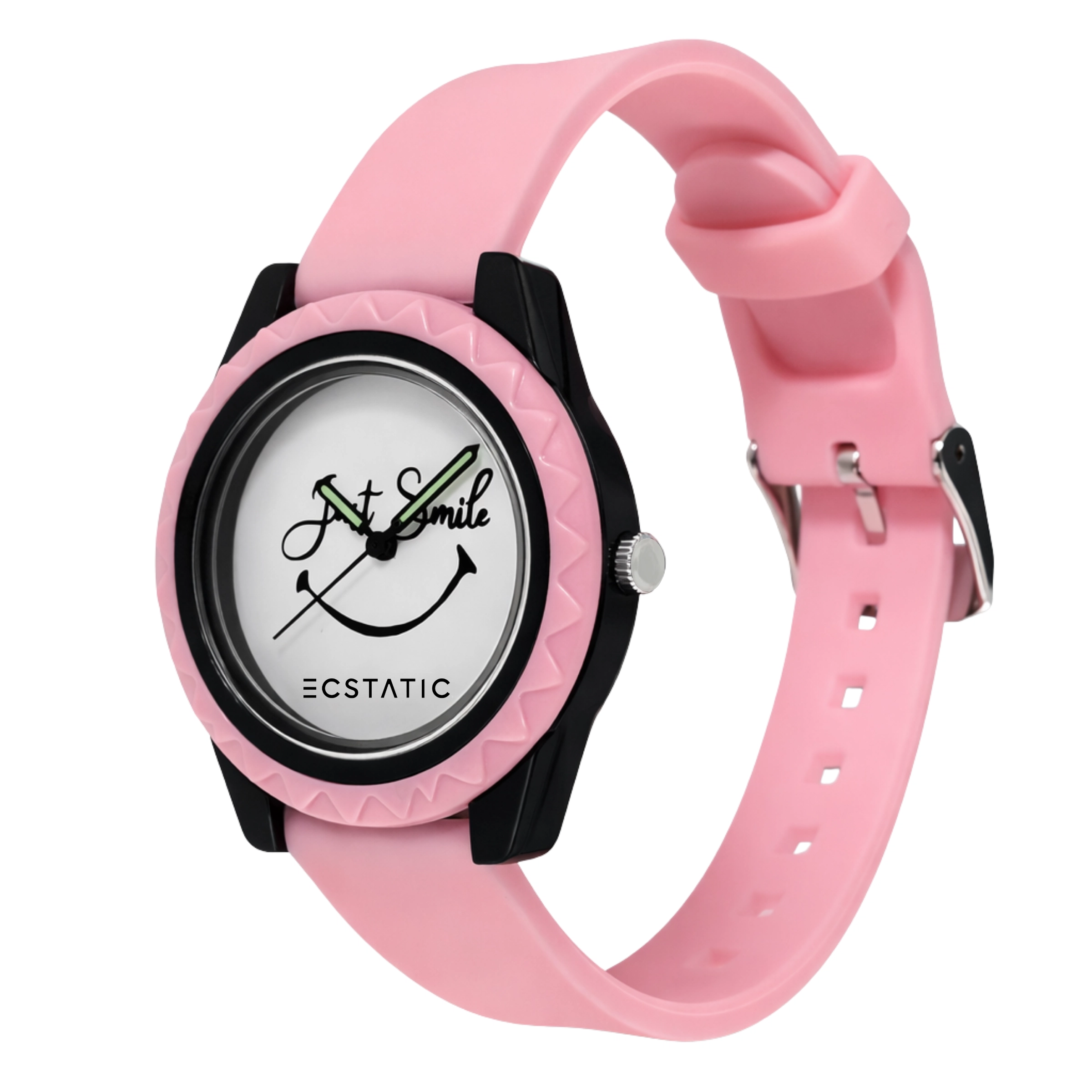 ECSTATIC – Aadhavan Design, Fibre Case, Fibre Strap, White Dial, Kids Watch