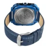 ECSTATIC – Quartz Analog Square Fibre blue Case, Leather Strap, Men's Watch