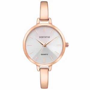 ECSTATIC – Kada Design, Rose Gold Case, Metal Strap, White Dial Women’s Watch