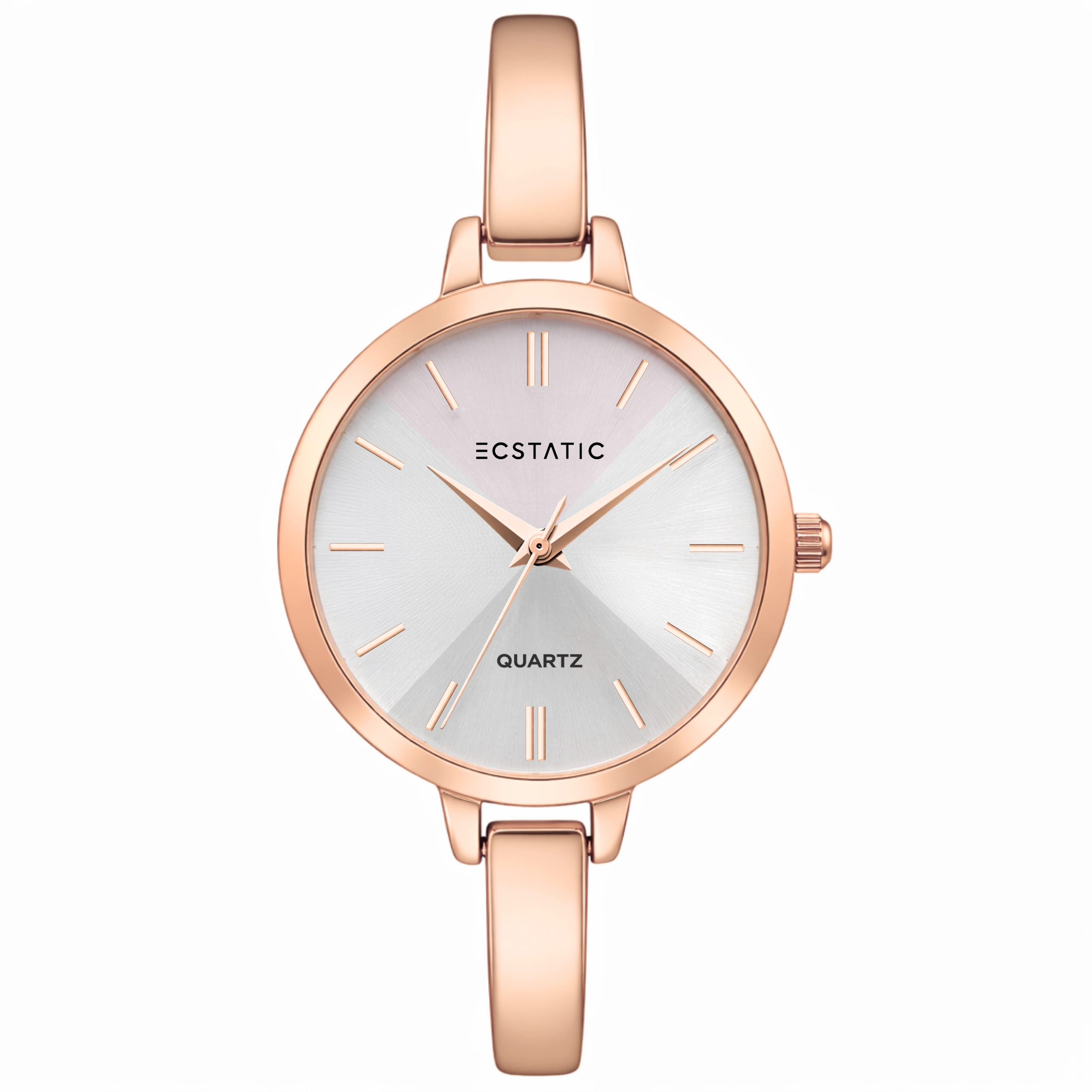 ECSTATIC – Kada Design, Rose Gold Case, Metal Strap, White Dial Women’s Watch
