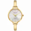 ECSTATIC – Kada Design, Gold Case, Metal Strap, White Dial Women’s Watch