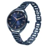 ECSTATIC – Round Design, Blue Case, Metal Strap, Blue Dial Women’s Watch