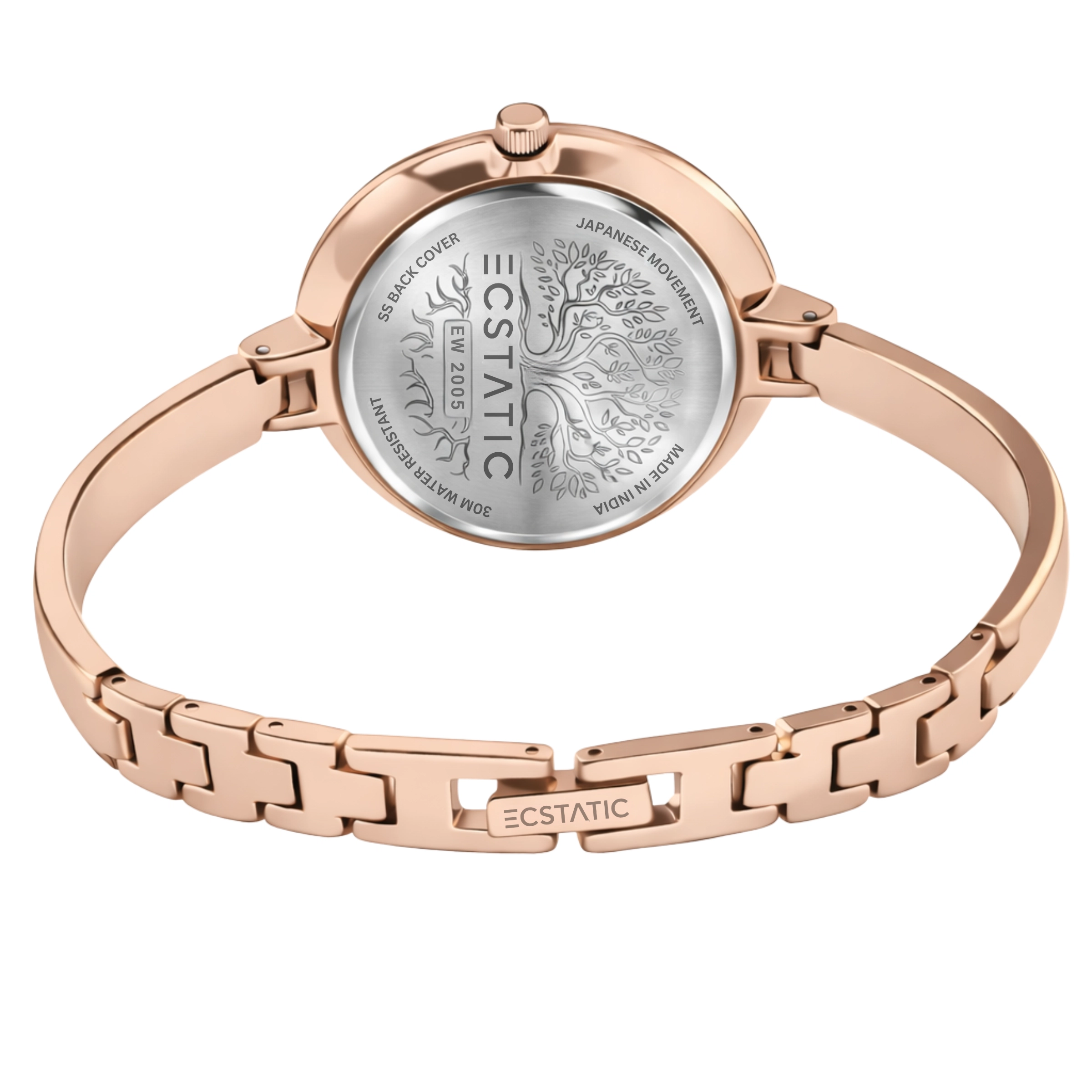 ECSTATIC – Kada Design, Gold Case, Metal Strap, Green Dial Women’s Watch