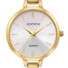 ECSTATIC – Kada Design, Gold Case, Metal Strap, White Dial Women’s Watch