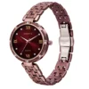 3 ECSTATIC – Round Design, Antique Case, Metal Strap, Maroon Dial Women’s Watch