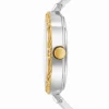 ECSTATIC – Round Design, Bicolour Case, Metal Strap, Gold Dial Women’s Watch