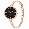 ECSTATIC – Kada Design, Gold Case, Metal Strap, Black Dial Women’s Watch