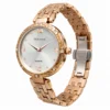 ECSTATIC – Round Design, Rose Gold Case, Metal Strap, White Dial Women’s Watch